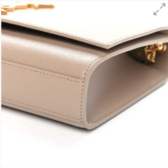YSL Kate Medium Grain Beige Leather Gold Chain Bag - Picture 5 of 12